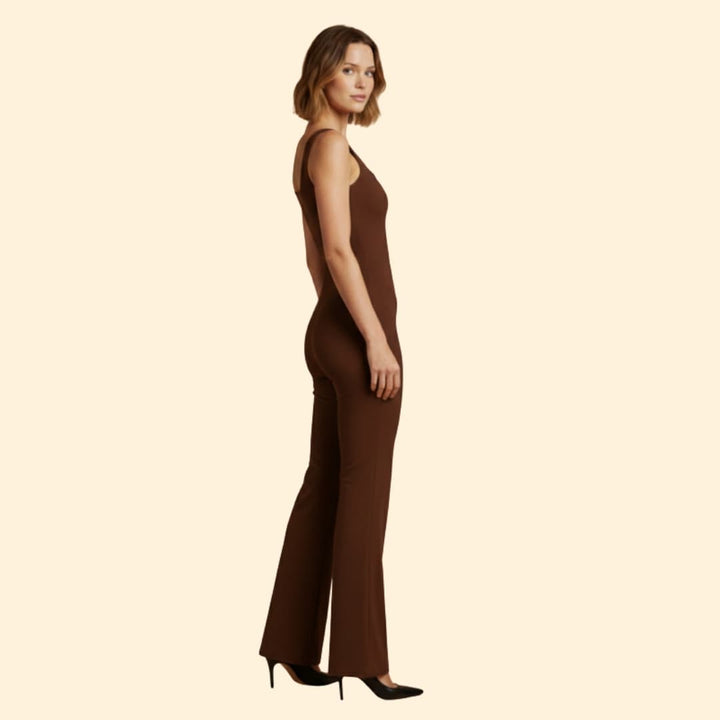 Women's Wide-Leg Jumpsuit Fitted Bodice