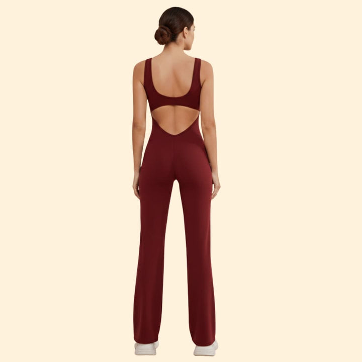 Women's Wide-Leg Jumpsuit Fitted Bodice