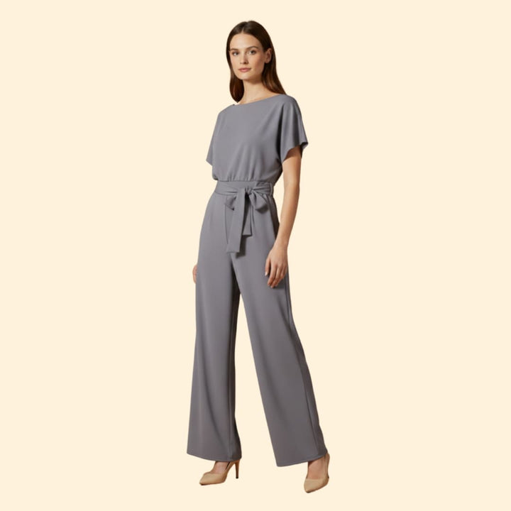 Women's Wide-Leg Jumpsuit Tie Belt