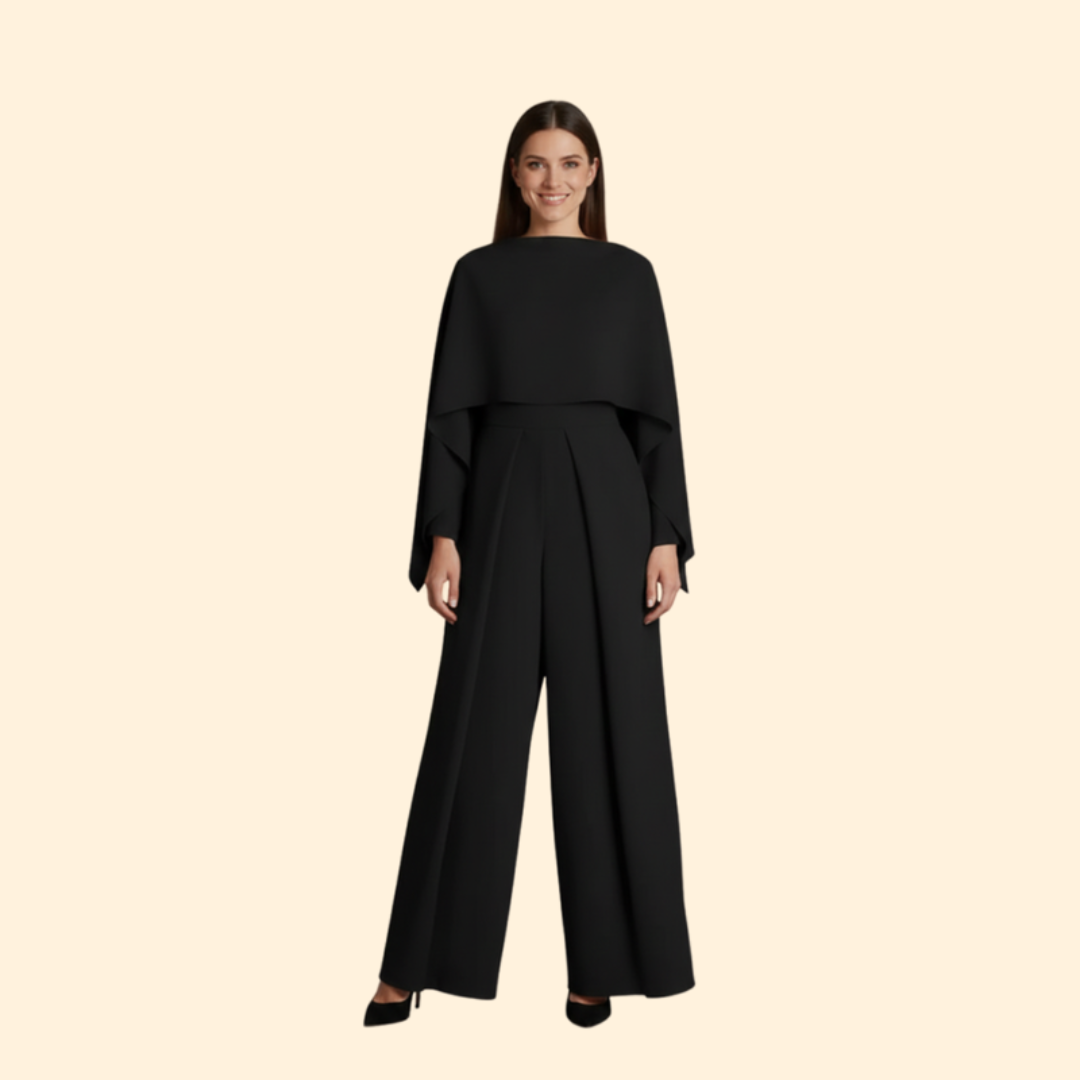 Women’s Wide-Leg Jumpsuit with Long Sleeves