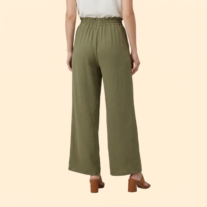 Women’s Wide-Leg Palazzo Pants with Elastic Waist