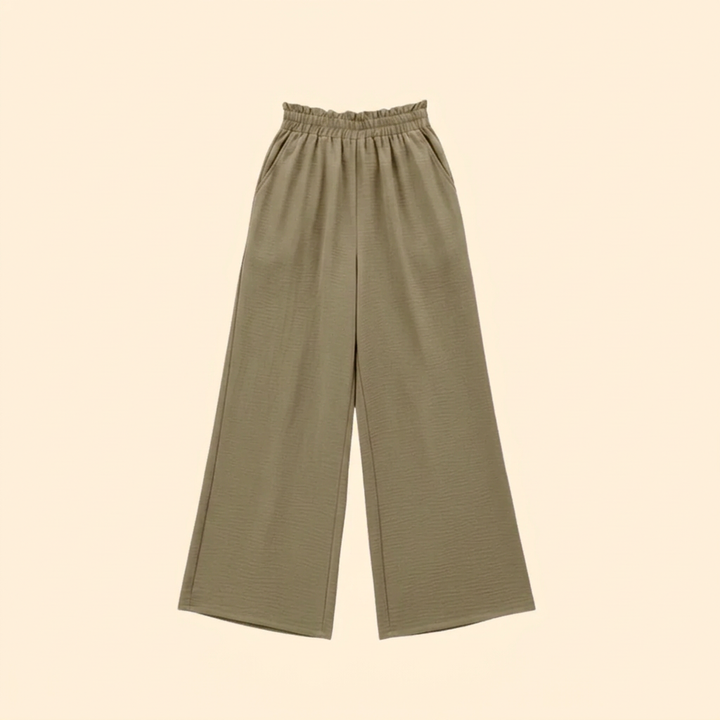 Women’s Wide-Leg Palazzo Pants with Elastic Waist