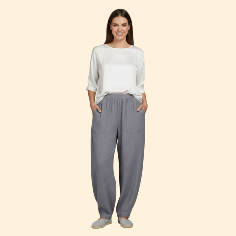 Women’s Relaxed Fit Pants with Elastic Waistband