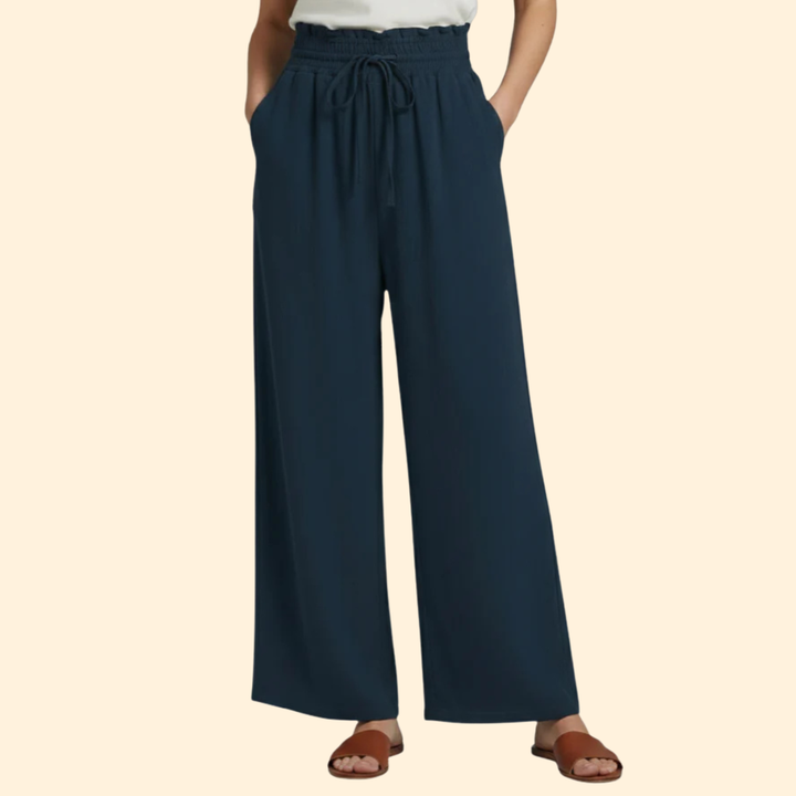 Women’s Wide-Leg Pants with Elastic Waist