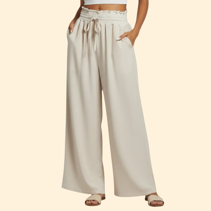 Women’s Wide-Leg Pants with Elastic Waist