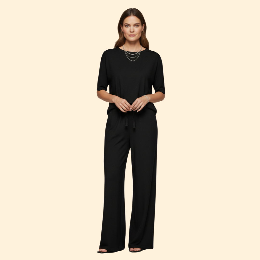 Women’s Wide-Leg Pants with Hem Ties