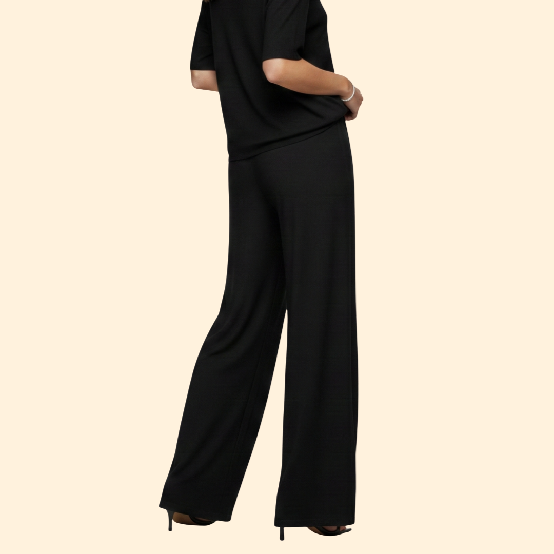 Women’s Wide-Leg Pants with Hem Ties