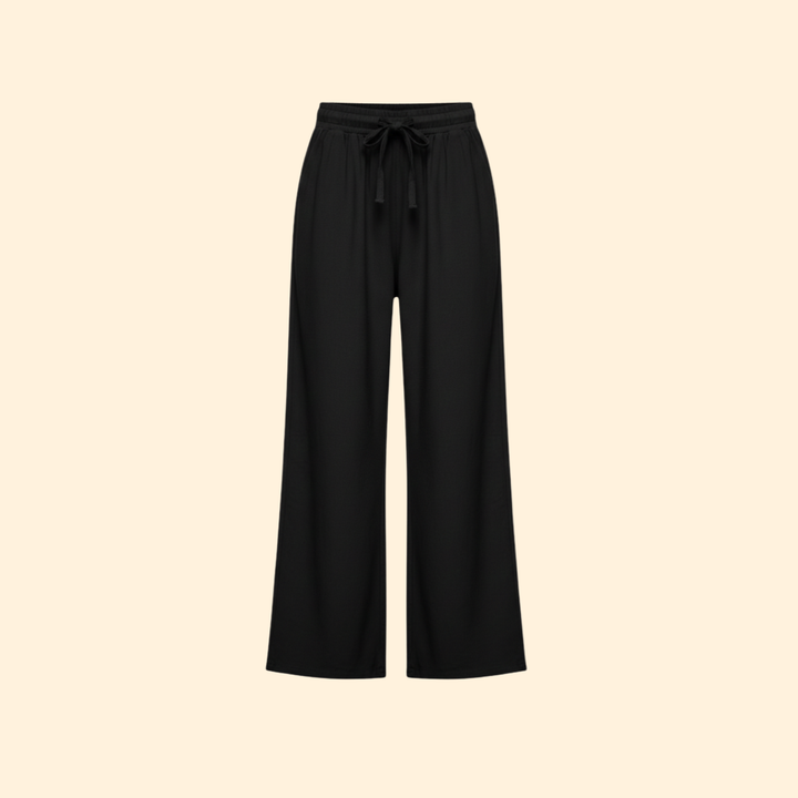 Women’s Wide-Leg Pants with Hem Ties