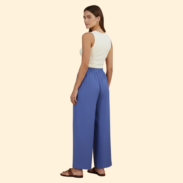Women's Wide-Leg Trousers with Pockets