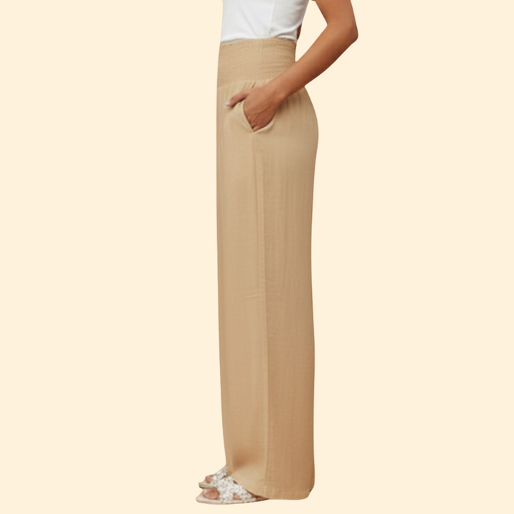 Women's Wide-Leg Trousers with Side Pockets