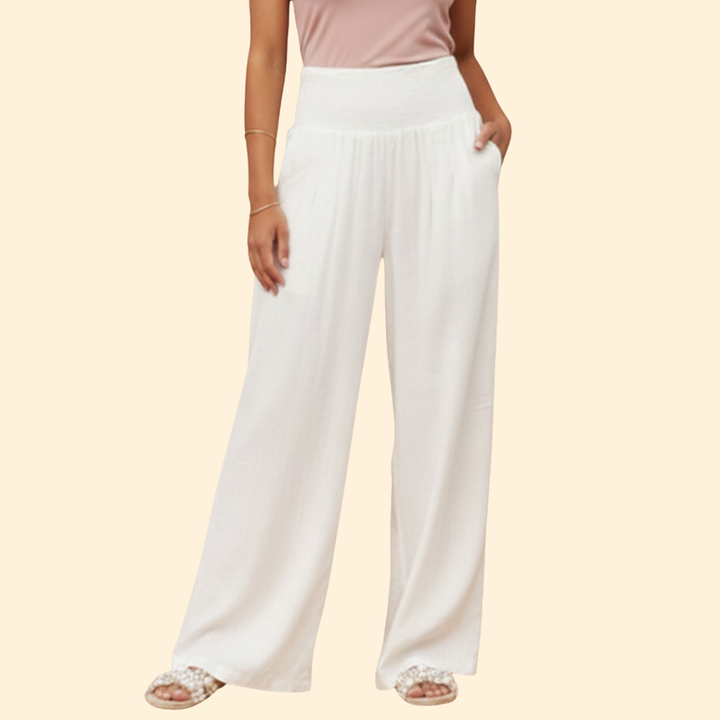 Women's Wide-Leg Trousers with Side Pockets