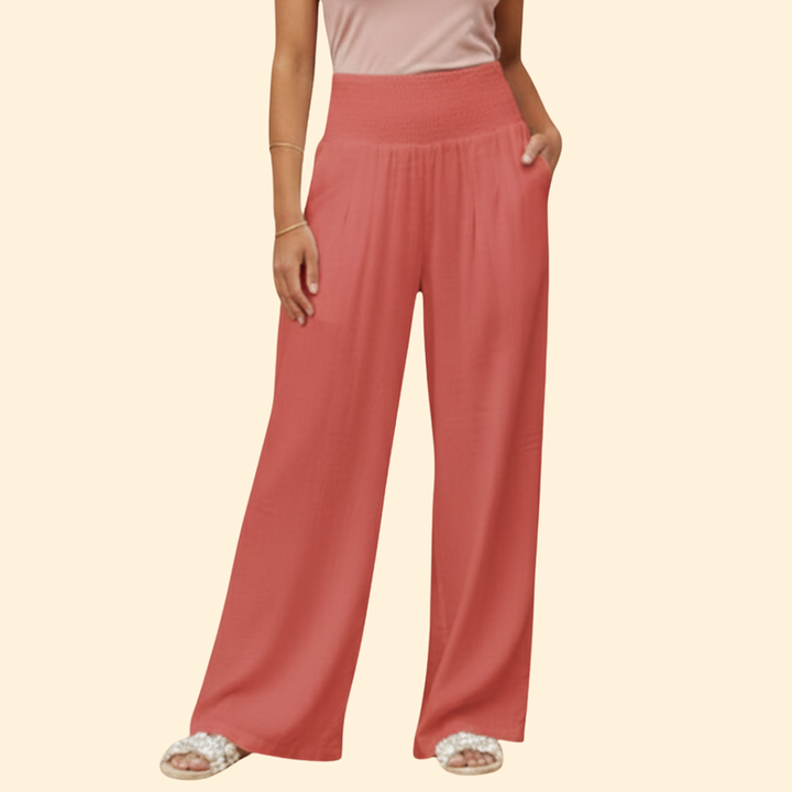 Women's Wide-Leg Trousers with Side Pockets