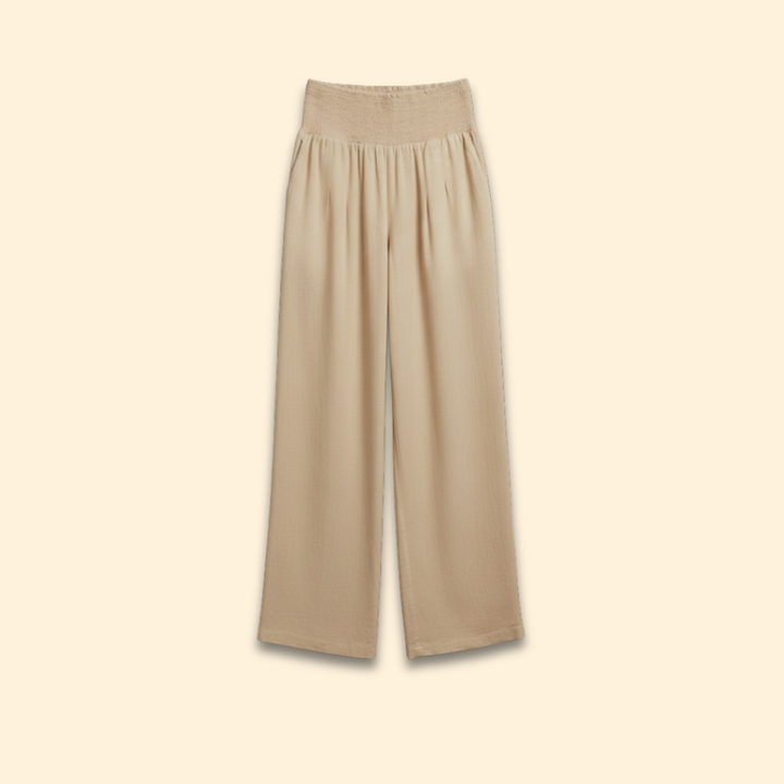 Women's Wide-Leg Trousers with Side Pockets