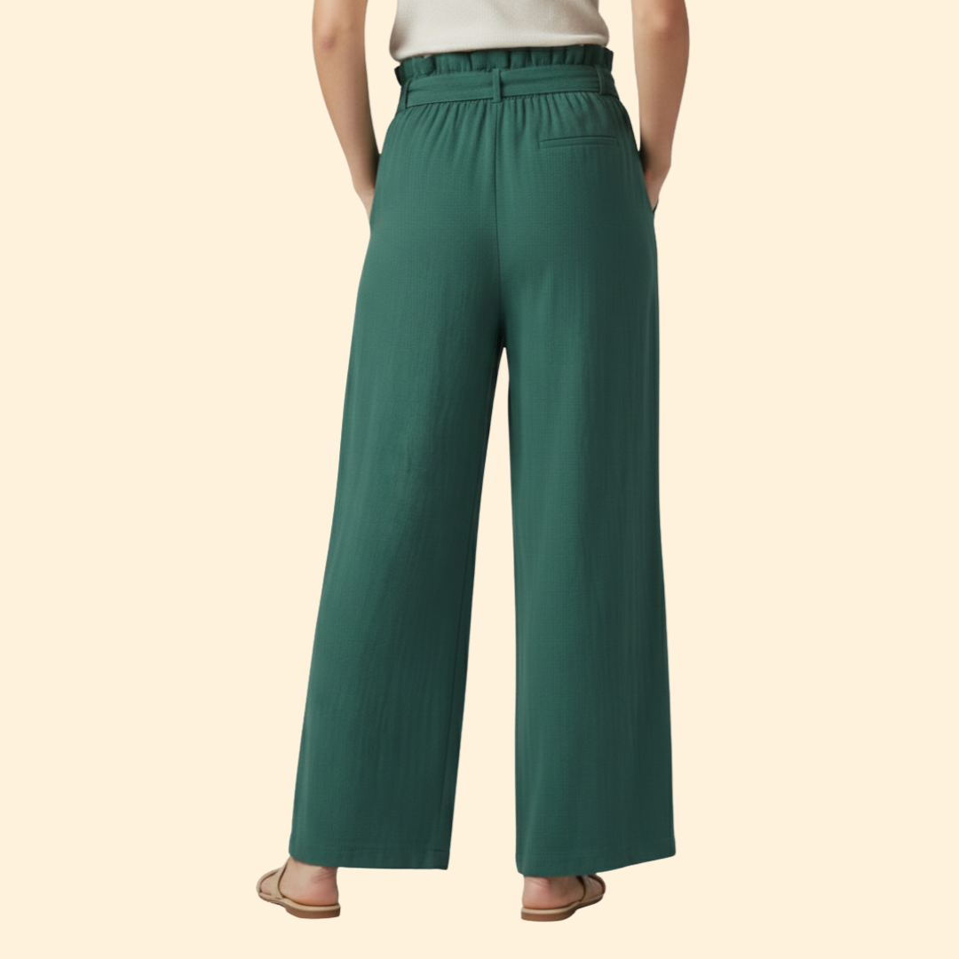 Women’s Wide-Leg Trousers with Tie Waist