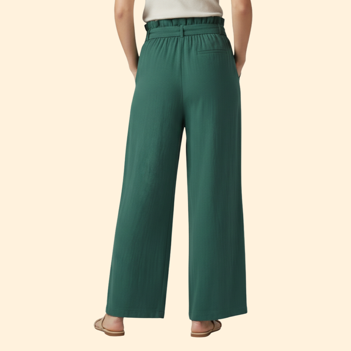Women’s Wide-Leg Trousers with Tie Waist