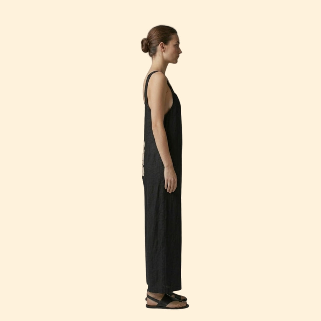 Women’s Wide Leg Jumpsuit with Floral Print