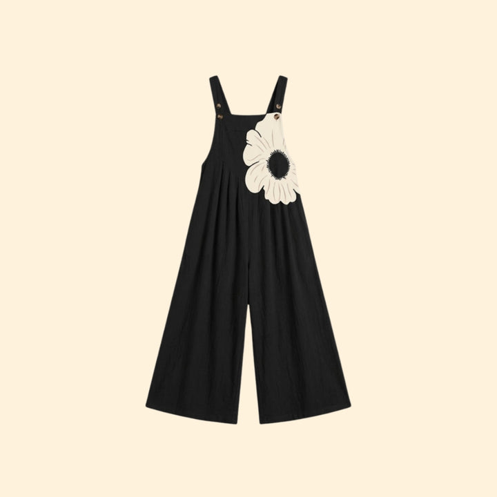 Women’s Wide Leg Jumpsuit with Floral Print