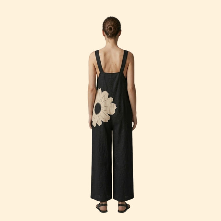 Women’s Wide Leg Jumpsuit with Floral Print