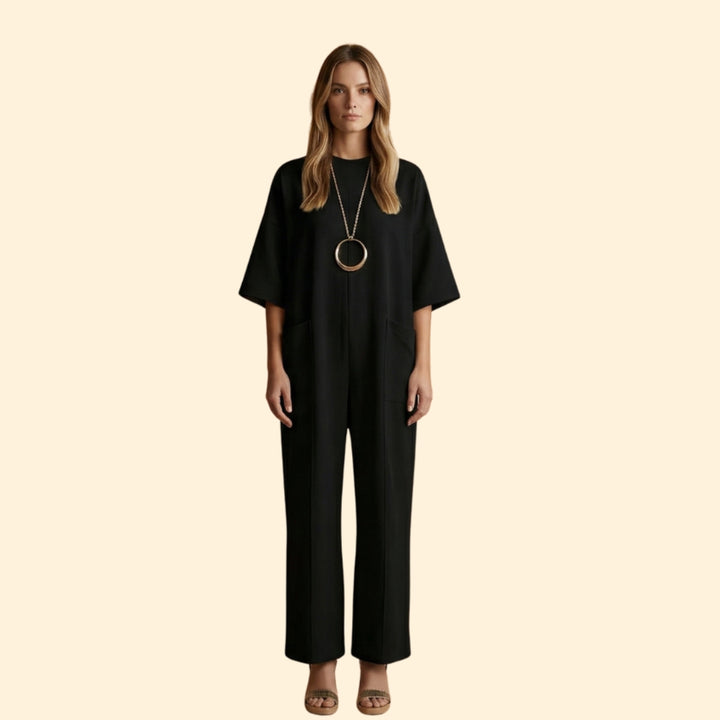 Women’s Wide Leg Jumpsuit with Patch Pockets