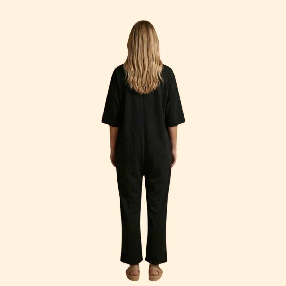 Women’s Wide Leg Jumpsuit with Patch Pockets