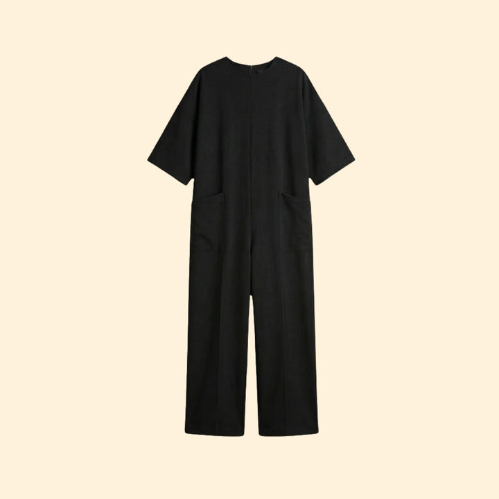 Women’s Wide Leg Jumpsuit with Patch Pockets
