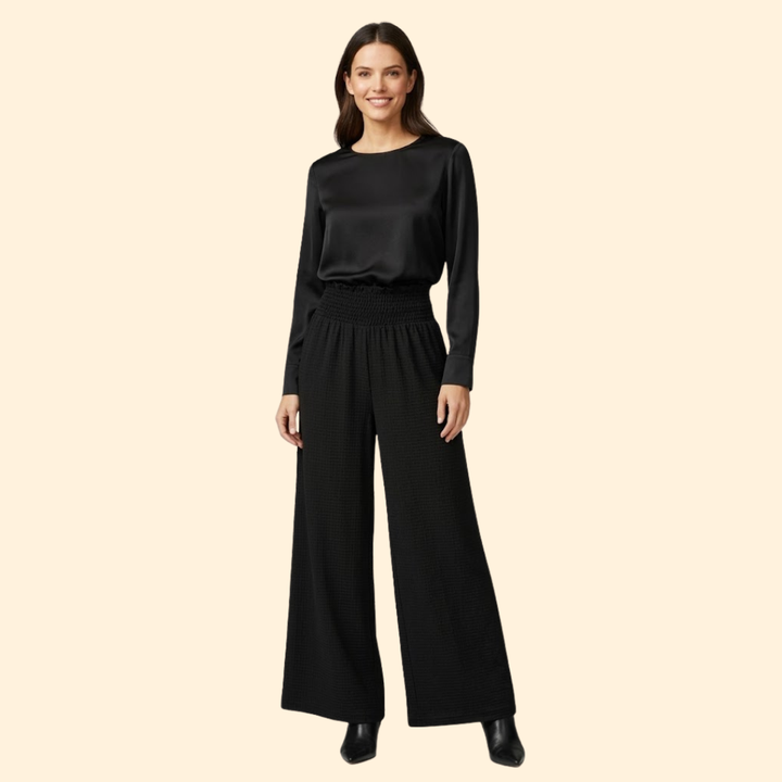 Women’s Wide Leg Palazzo Pants with Side Slit
