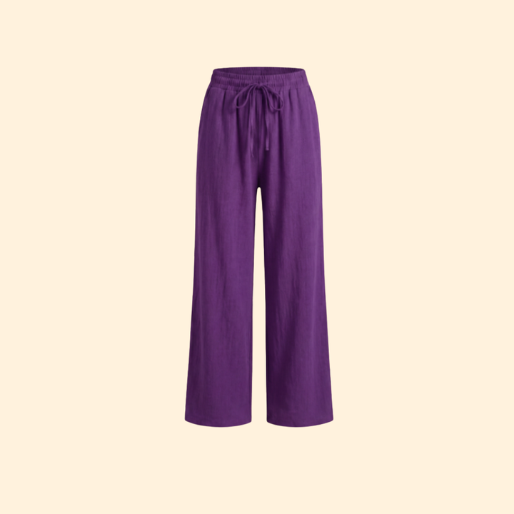 Women’s Wide Leg Pants with Adjustable Waistband