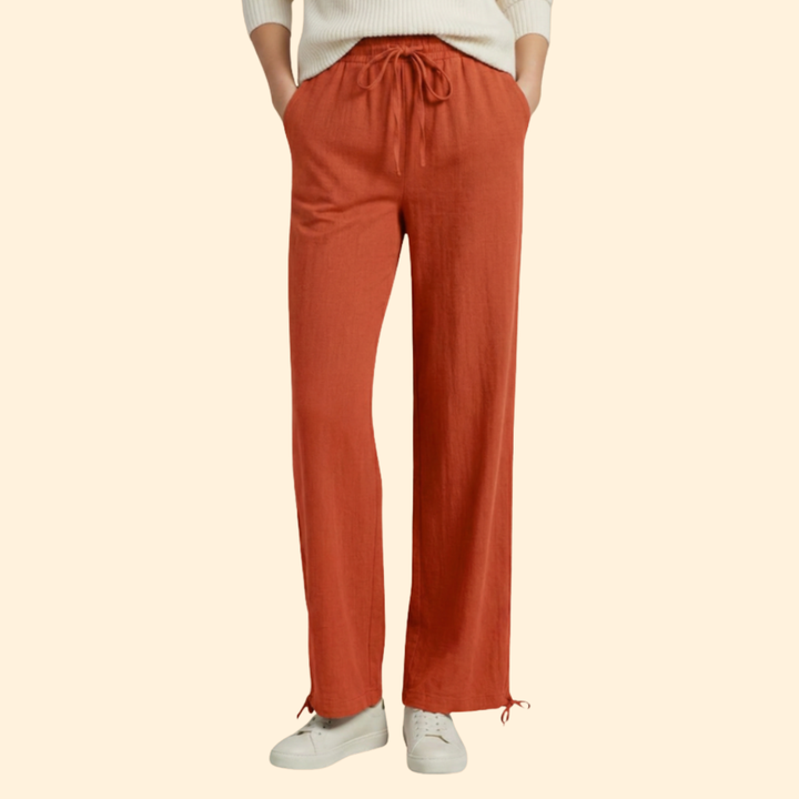 Women’s Wide Leg Pants with Adjustable Waistband