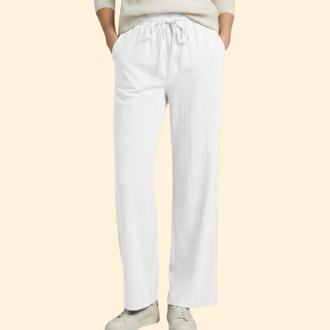 Women’s Wide Leg Pants with Adjustable Waistband