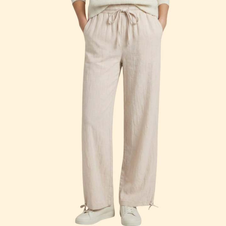 Women’s Wide Leg Pants with Adjustable Waistband
