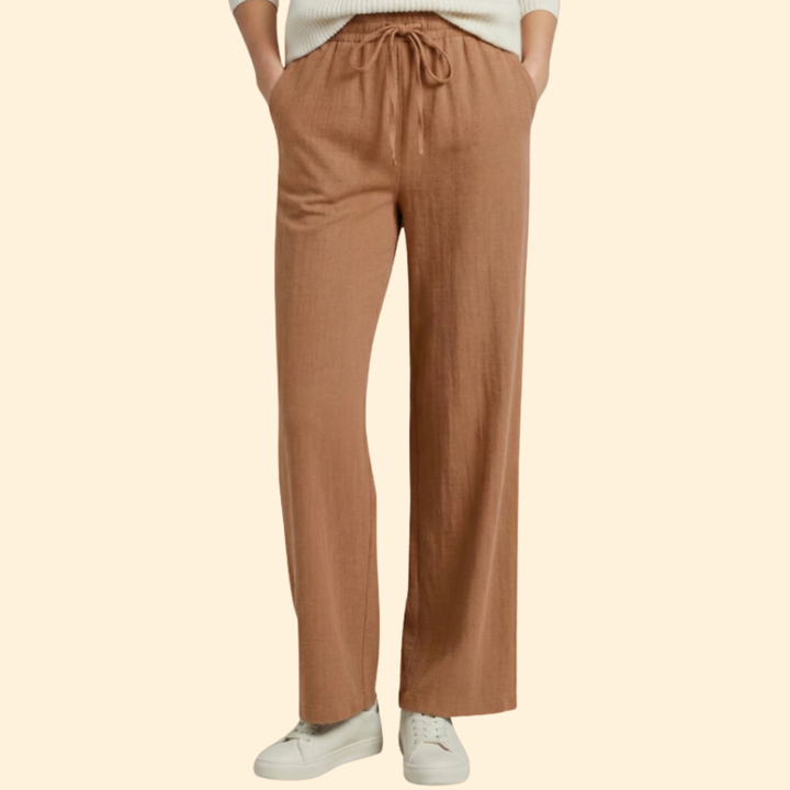Women’s Wide Leg Pants with Adjustable Waistband