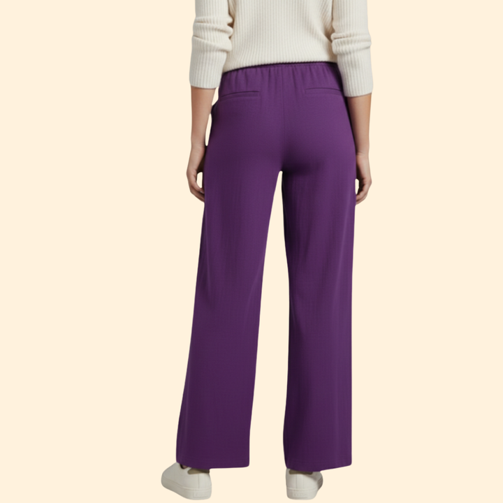 Women’s Wide Leg Pants with Adjustable Waistband