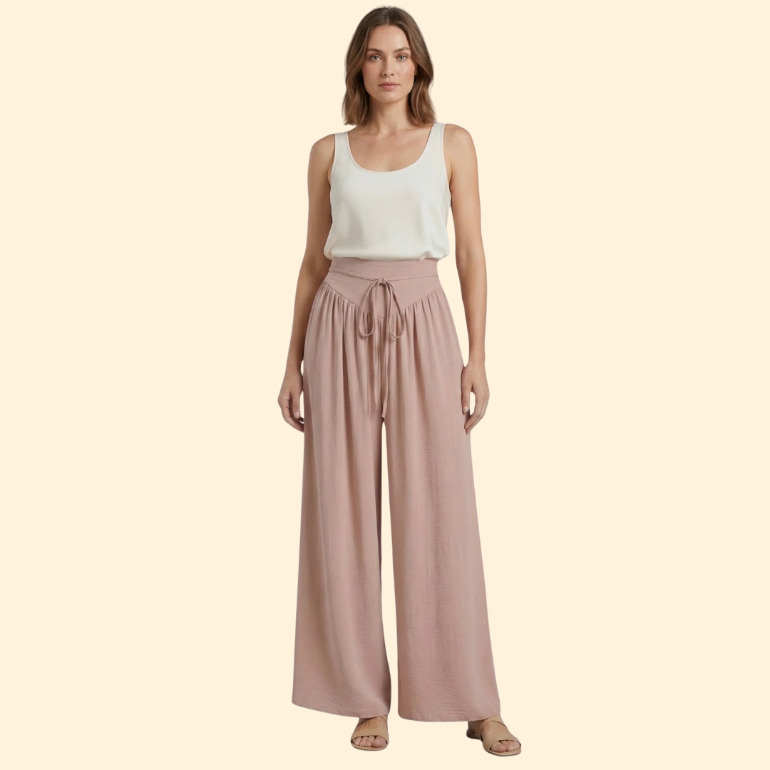 Women’s Wide Leg Pants with Drawstring Waist