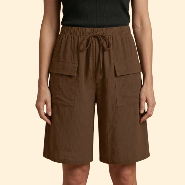 Women’s Wide Leg Shorts with Cargo Pockets