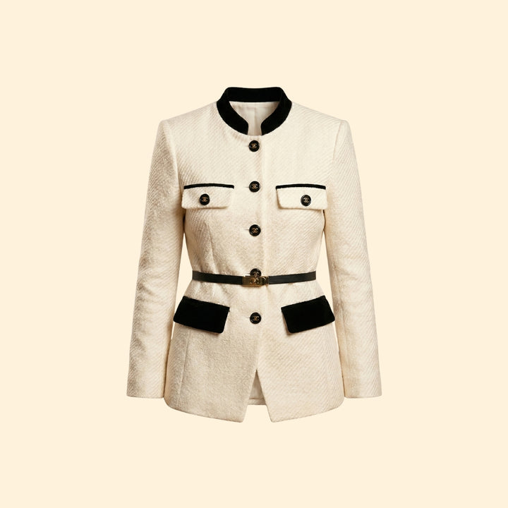 Women's Woolen Jacket with Buttons
