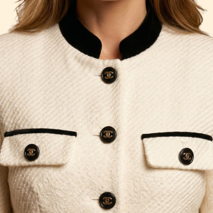 Women's Woolen Jacket with Buttons