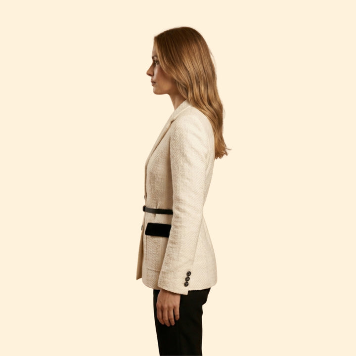 Women's Woolen Jacket with Buttons
