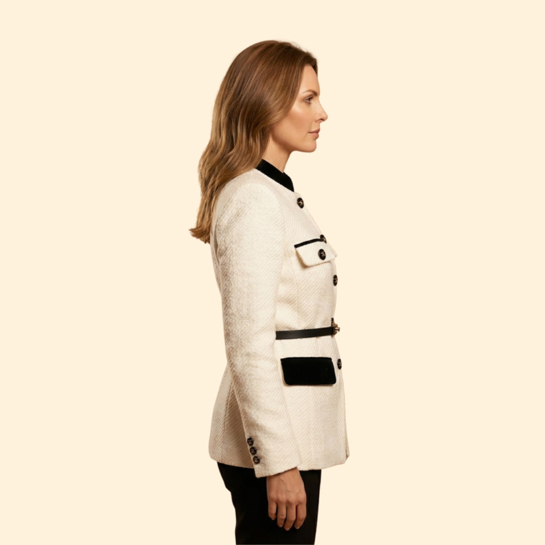 Women's Woolen Jacket with Buttons