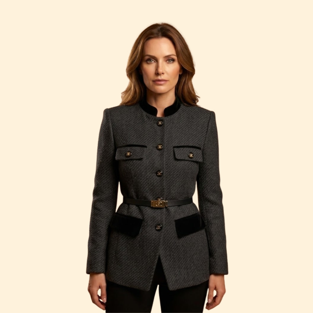 Women's Woolen Jacket with Buttons