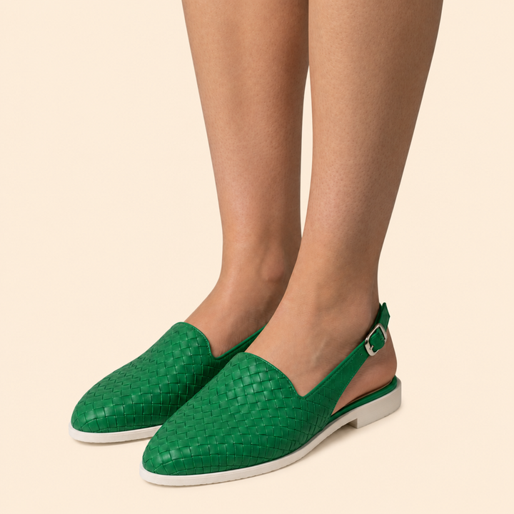 Women's Woven Leather Loafers