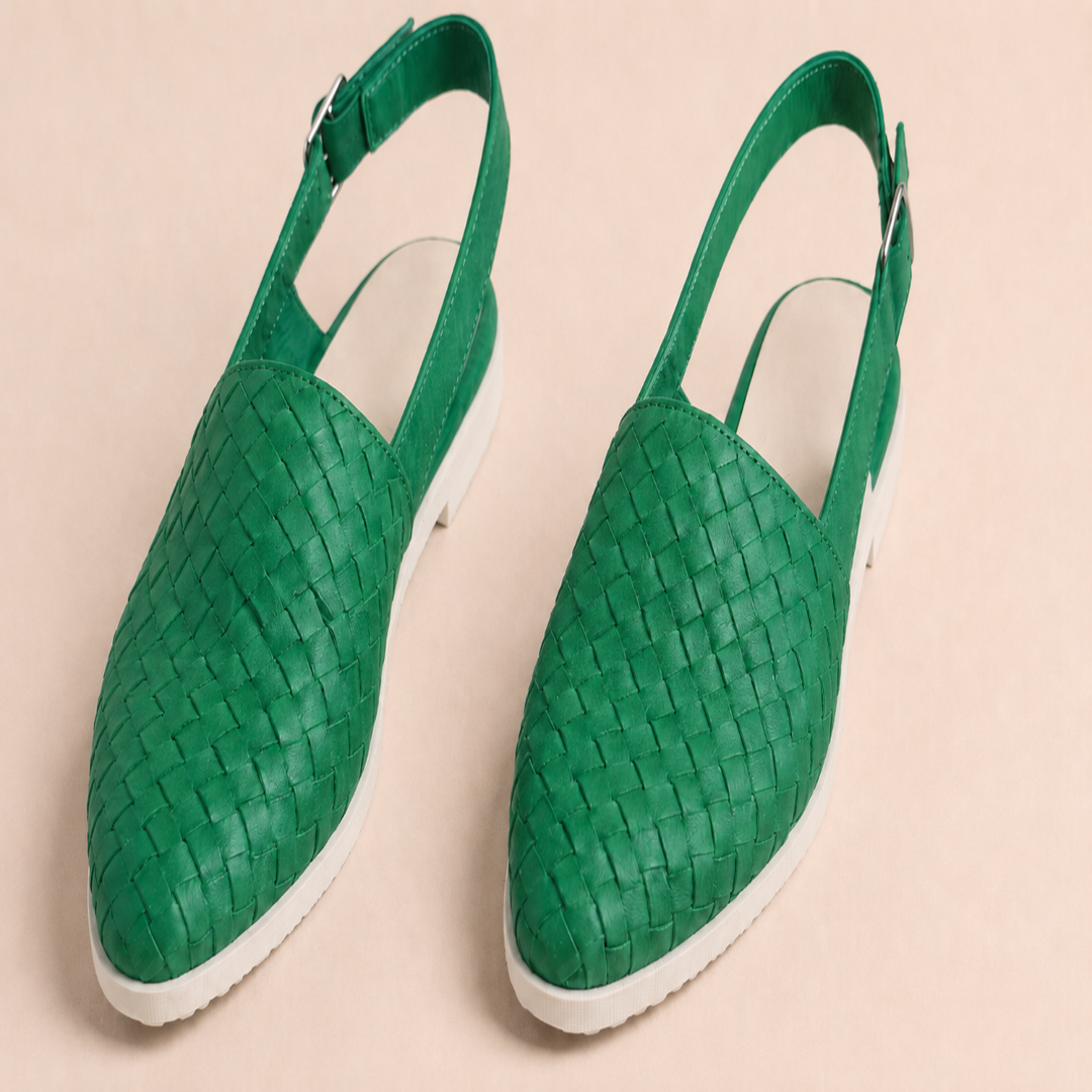 Women's Woven Leather Loafers