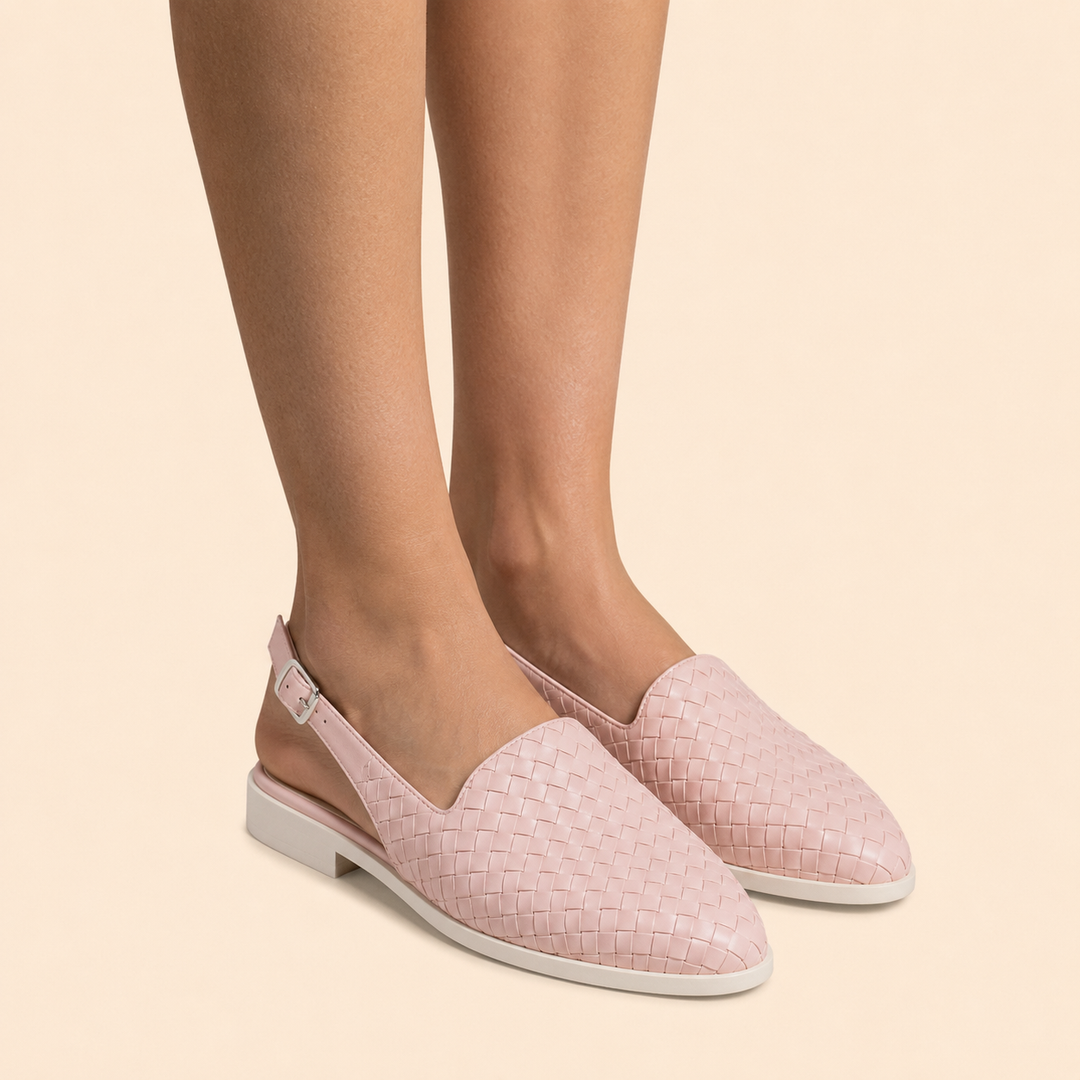 Women's Woven Leather Loafers
