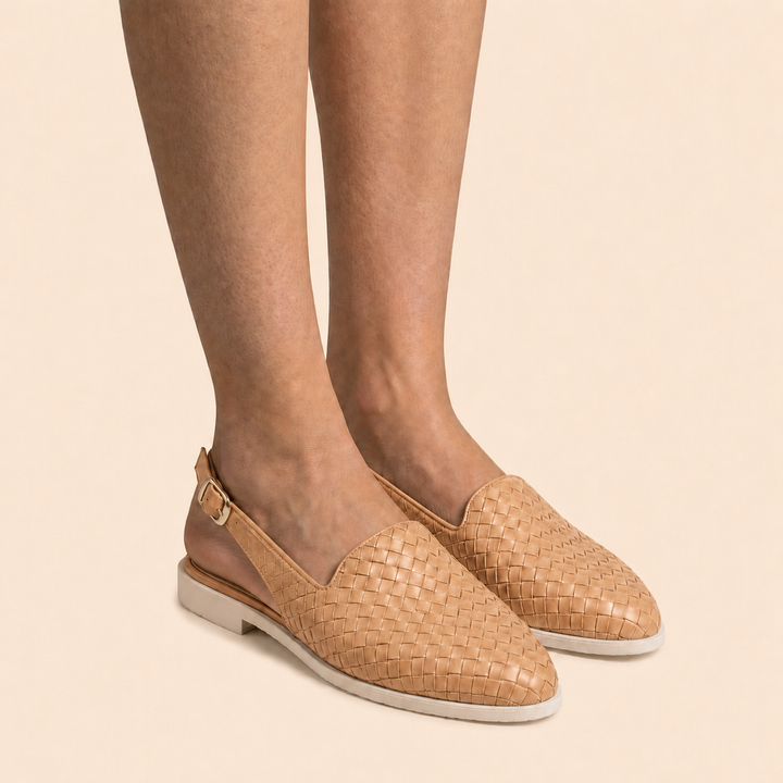 Women's Woven Leather Loafers