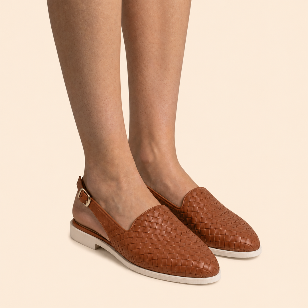 Women's Woven Leather Loafers