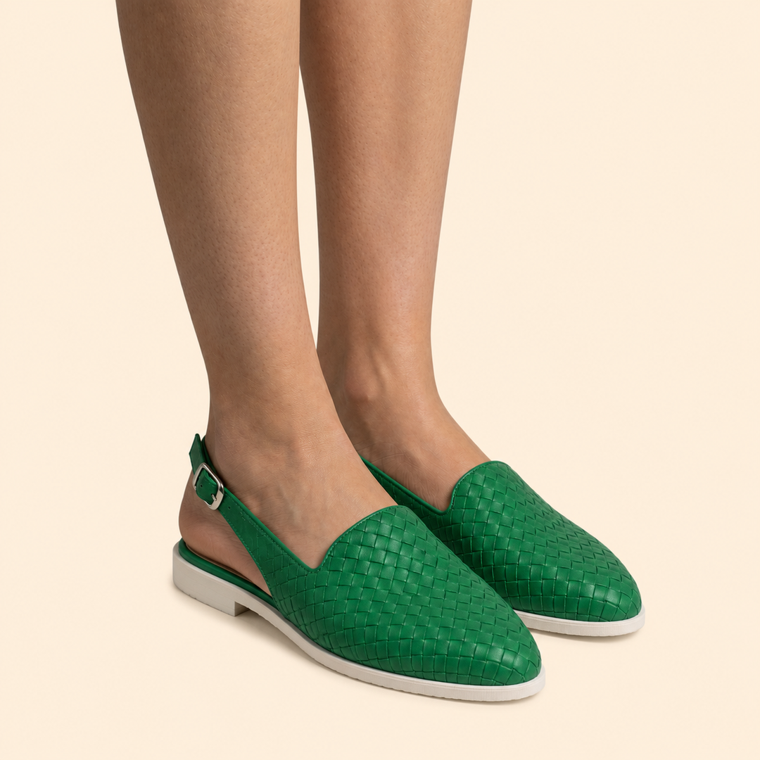 Women's Woven Leather Loafers