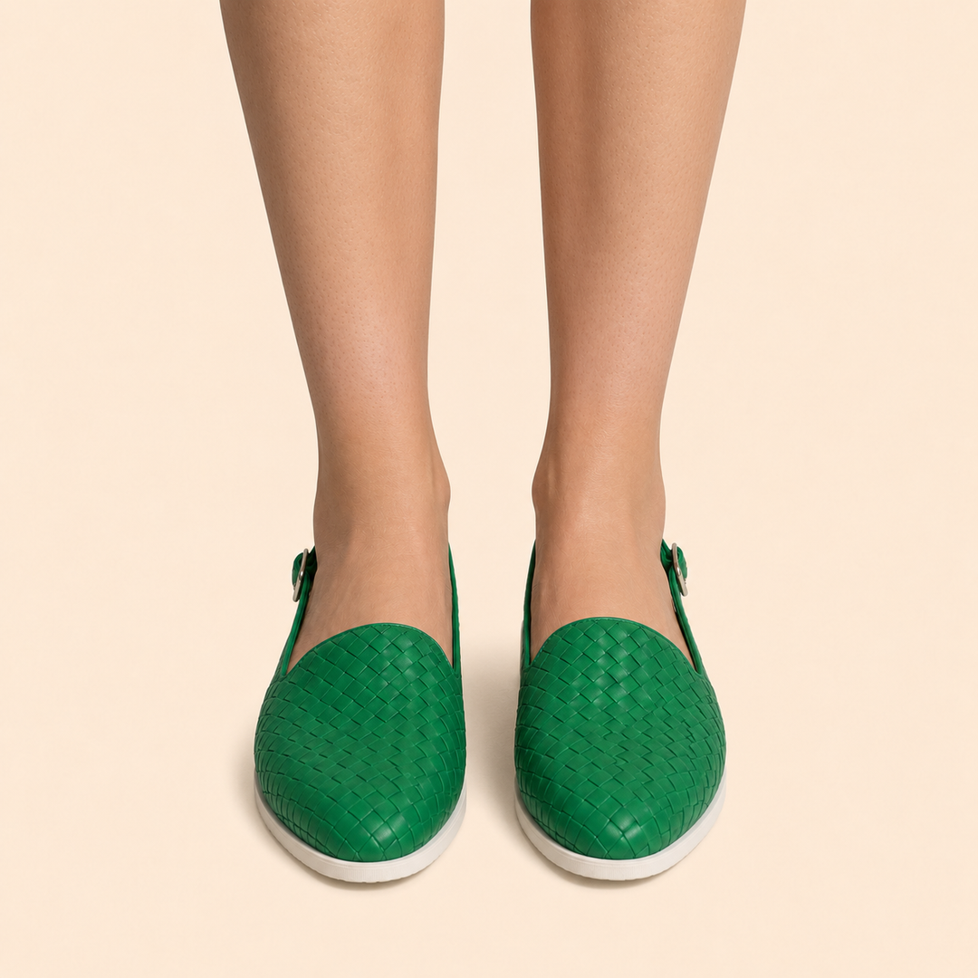 Women's Woven Leather Loafers