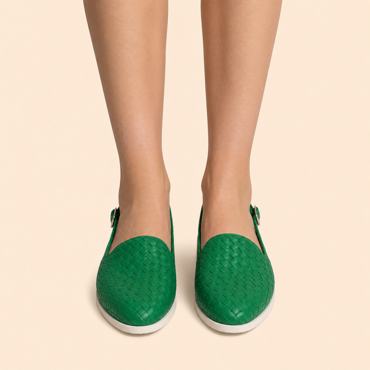 Women's Woven Leather Loafers