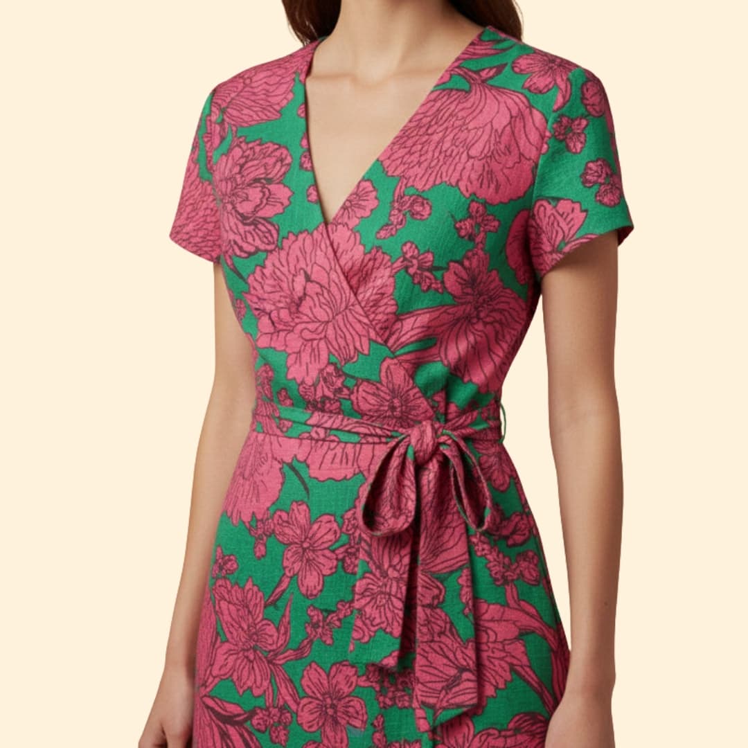 Women's Wrap Dress Floral Print