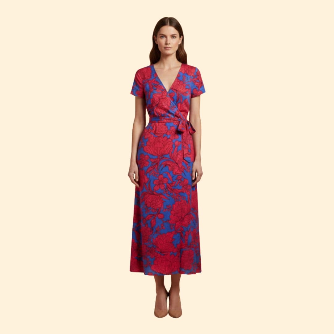 Women's Wrap Dress Floral Print