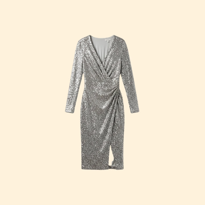 Women’s Wrap Dress Sequined Design